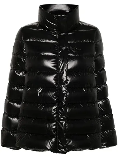 Fay Quilted Puffer Jacket In Black