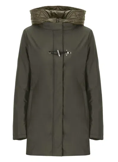 Fay Toggle Coat In Green