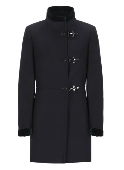 Fay Virginia Coat In Black