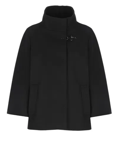 Fay Wool Coat In Black