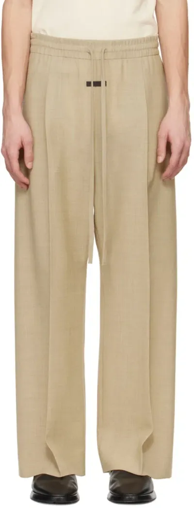 Fear Of God Wide-leg Wool Trousers In Neutrals