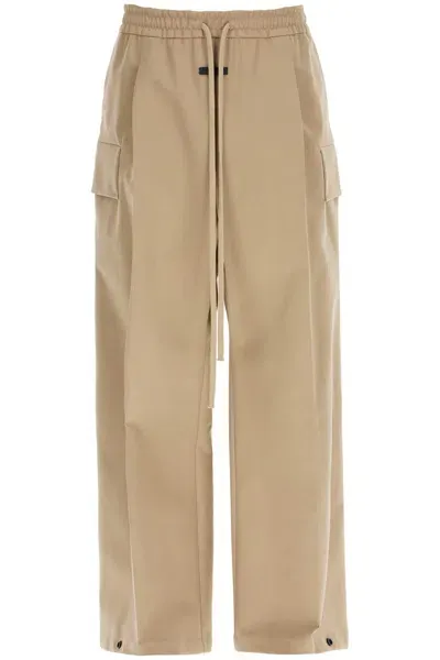 Fear Of God Cargo Wool And Cotton Blend Trousers In Multicolor