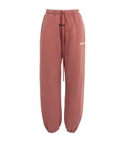 Fear Of God Cotton Fleece Sweatpants In Red