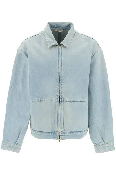 Fear Of God Pleat-detail Denim Jacket In Blue