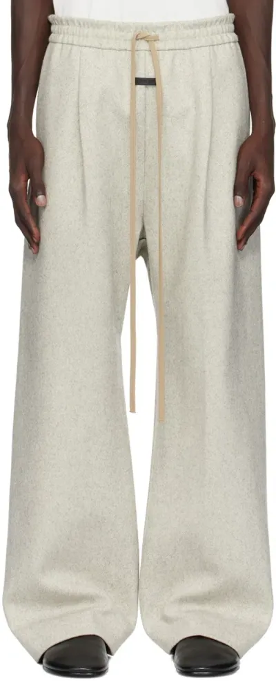 Fear Of God Gray Military Wool Wide Leg Sweatpants In Paris Sky