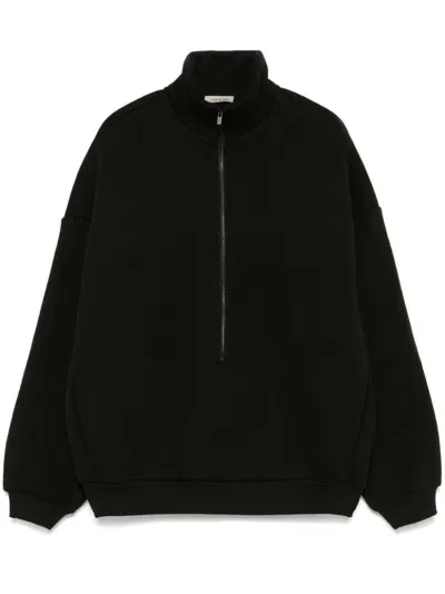 Fear Of God Half Zip Sweatshirt In Black