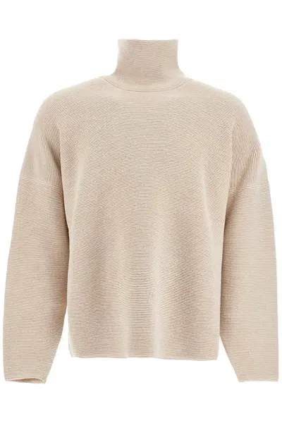 Fear Of God Ottoman High Neck Knit Jumper In Tan