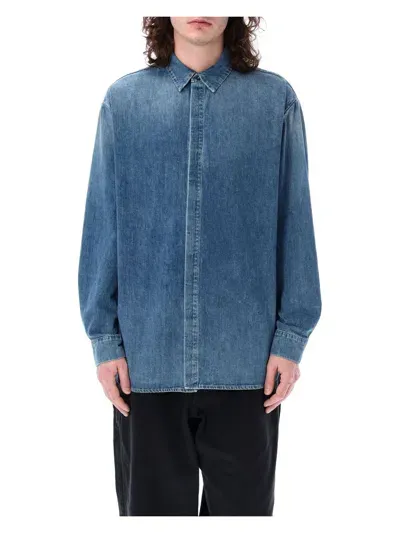 Fear Of God Oversized Denim Shirt In Blue