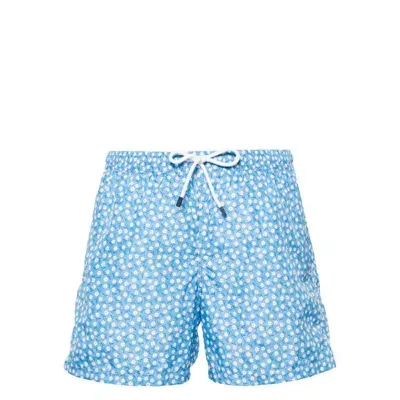 Fedeli Madeira Floral-print Swim Shorts In Blue