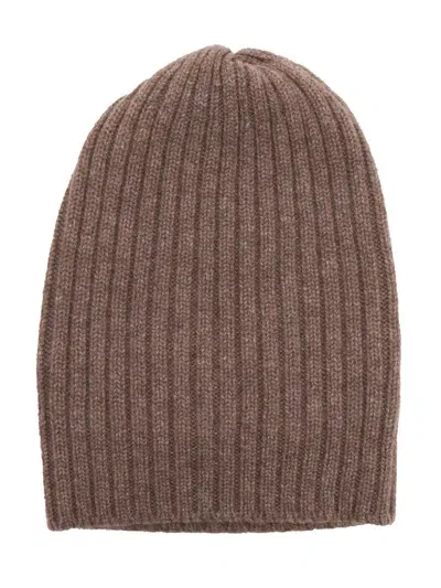 Fedeli Beanie Knitted Man In Brown