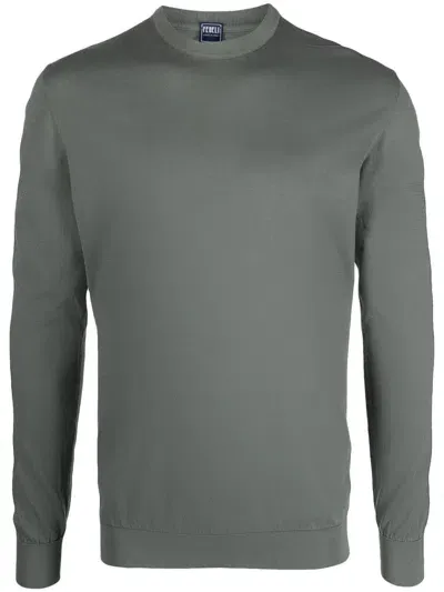 Fedeli Crew-neck Jumper In Green