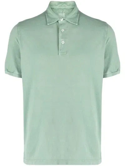 Fedeli Jersey Short-sleeved Polo Top In Green