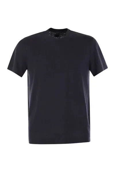 Fedeli Linen Flex T-shirt In Blue