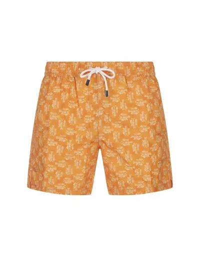 Fedeli Madeira Swim Shorts In Orange