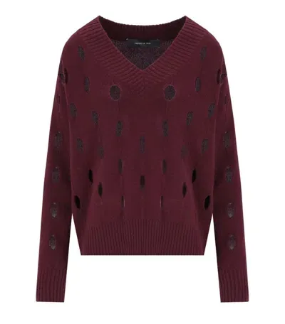 Federica Tosi Burgundy Laser Jumper