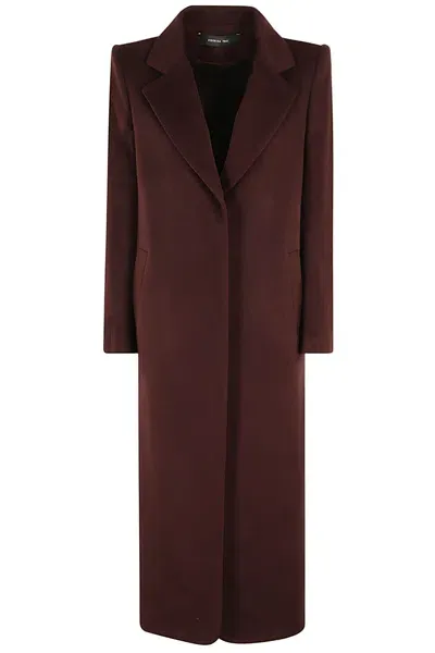 Federica Tosi Cappotto Lungo In Burgundy