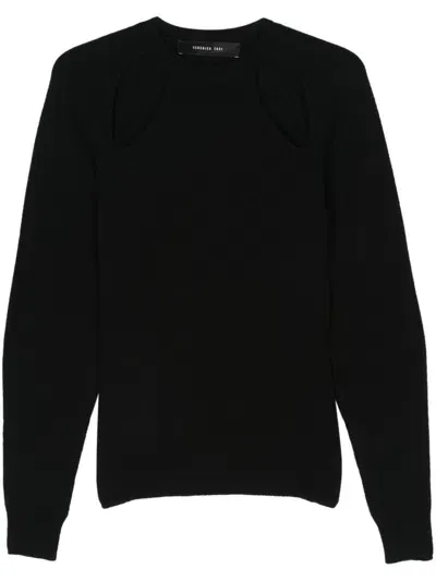 Federica Tosi Cut-out Detail Sweater In Black