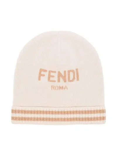 Fendi Beanie  Roma In White