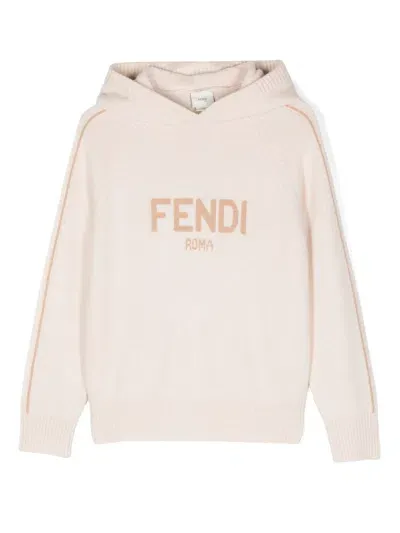 Fendi Cashmere Sweatshirt In White