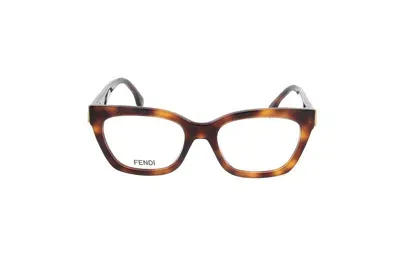 Fendi Cat-eye Frame Glasses In Brown