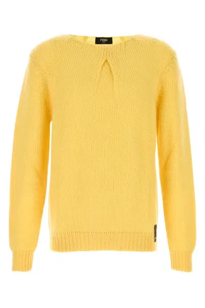 Fendi Crew Jumper-52 Nd  Male In Yellow