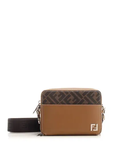 Fendi Diagonal Camera Case In Brown