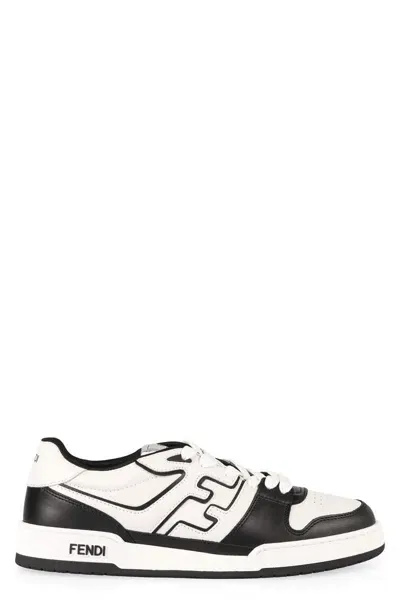 Fendi Match Low-top Sneakers In White