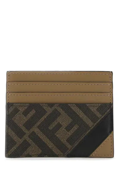 Fendi Ff Monogram Printed Cardholder In Multi