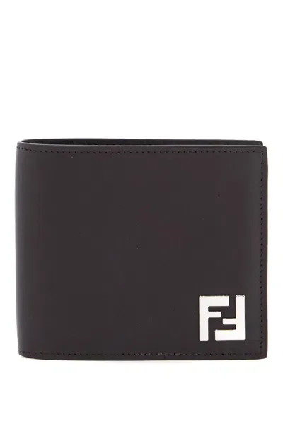 Fendi Ff Squared Bi-fold Wallet In Brown