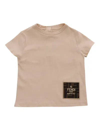 Fendi Jr Jersey T-shirt In White