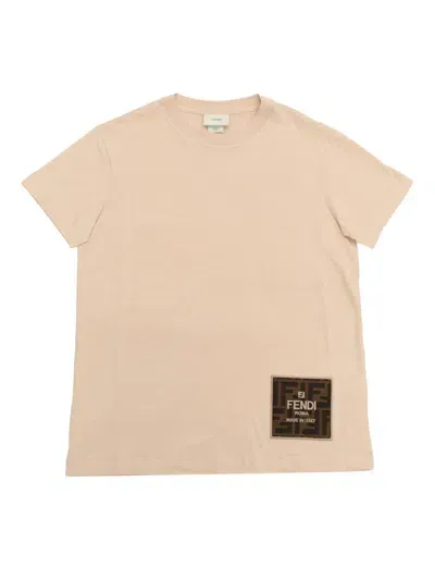 Fendi Jr Jersey T-shirt In White