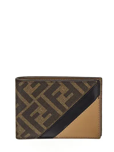 Fendi Logoed Wallet In Brown