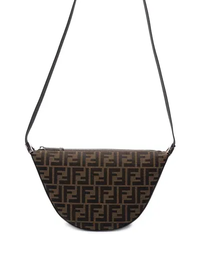 Fendi Melon Jacquard` Messenger Bag In Brown