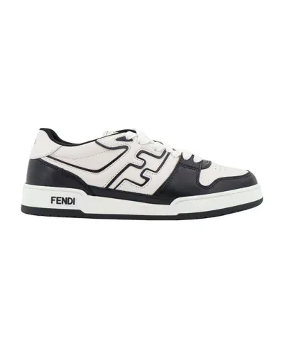 Fendi Men's  Match Sneakers In White