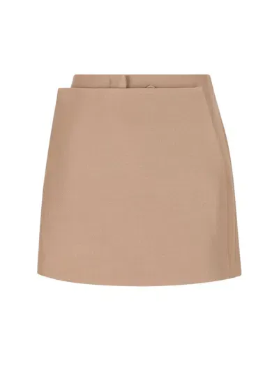 Fendi Mini Skirt Effect Straight In Portabella