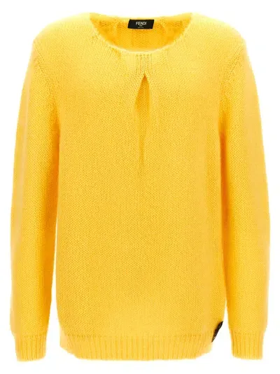 Fendi Mohair Sweater Sweater, Cardigans Yellow