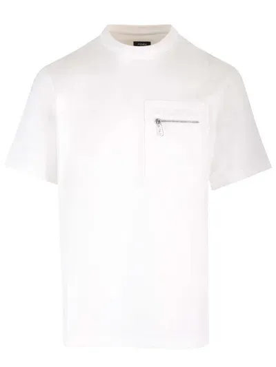 Fendi Skater Fit T-shirt In White