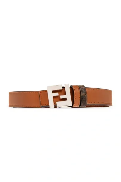 Fendi Squared Ff Reversible Belt In Multi