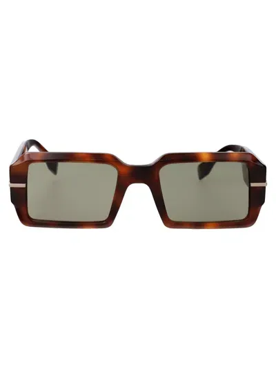 Fendi Squared Sunglasses Fe40073 U 53 E In Brown