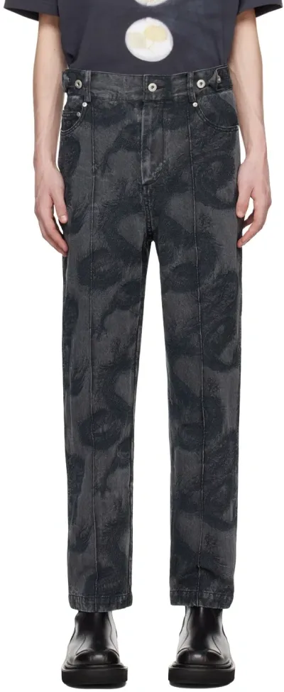 Feng Chen Wang Black Dragon Jeans