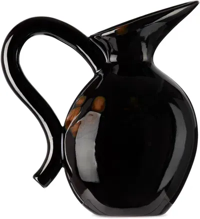 Ferm Living Black Verso Jug In Brown