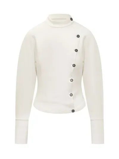 Ferragamo Asymmetrische Jacke In White