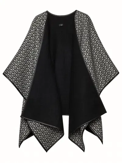 Ferragamo Black Wool Cape