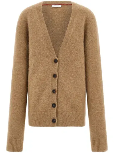 Ferragamo Cashmere-blend Cardigan In Neutrals