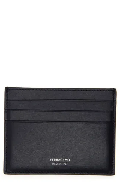 Ferragamo Classic Leather Card Case In Brown