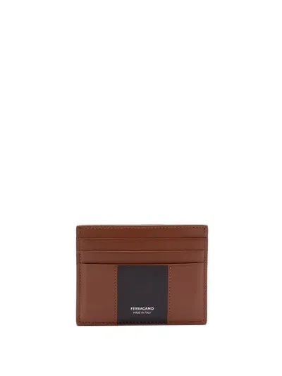 Ferragamo `classic` Wallet In Brown