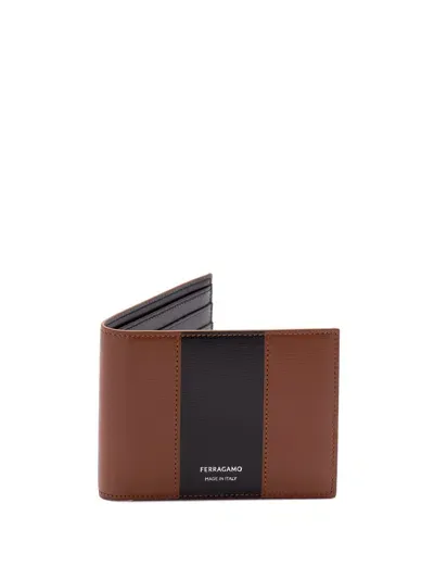 Ferragamo `classic` Wallet In Brown