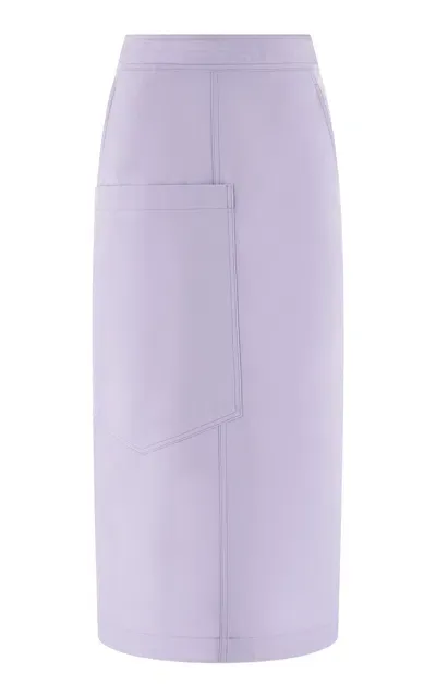 Ferragamo Midi Skirt In Violet