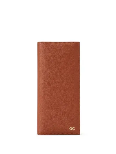 Ferragamo Gancini Organiser Wallet In Brown