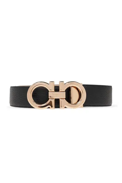 Ferragamo Salvatore  Gancini Reversible Buckle Belt In Multi